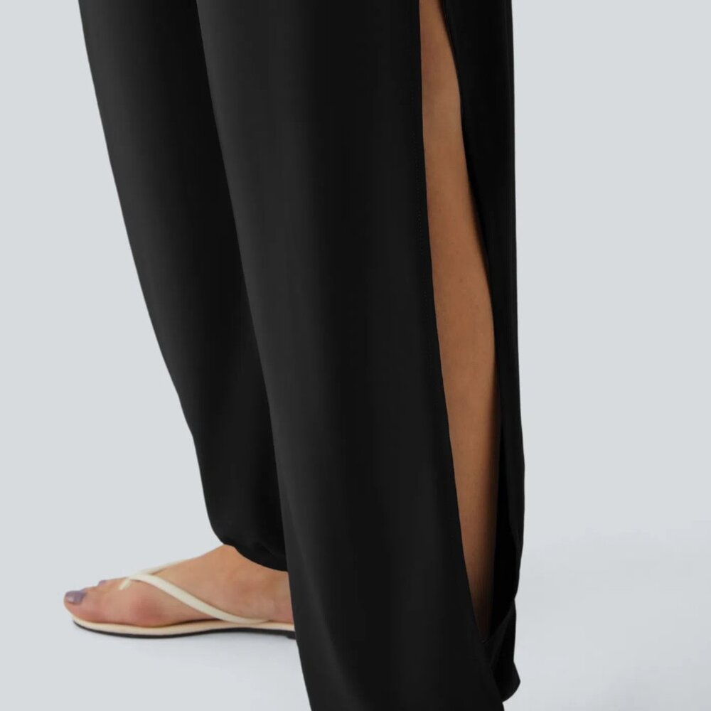 HALARA Sleeveless Tie Back Belted Side Pocket Cut Out Cool Touch Jumpsuit-UPF50+ - Picture 2 of 7
